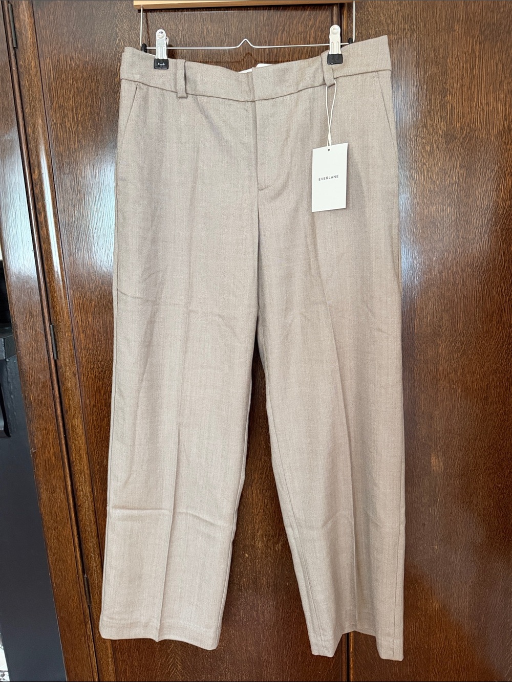(NWT) Everlane Women’s Straight-Leg Dress Trousers in Taupe